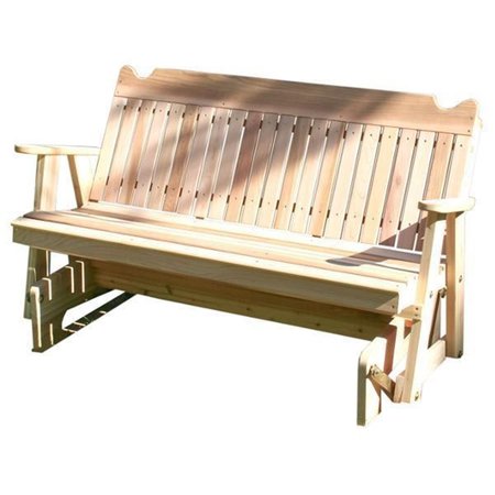 CREEKVINE DESIGNS 6 ft Red Cedar Straight Back Glider Bench WF6SBG2CVD